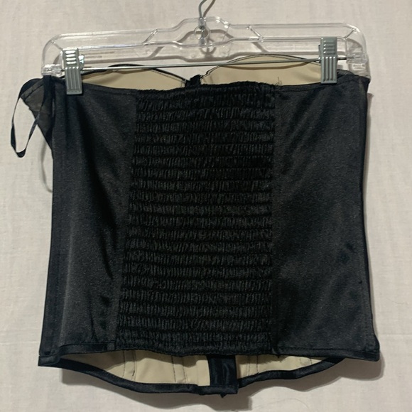 Y2K Charlotte Russe Black Lace Strapless Corset Tank Top - Picture 4 of 6